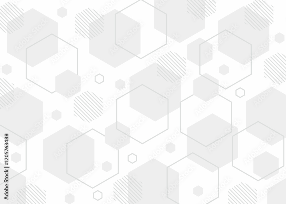 Poster abstract hexagon background or pattern design