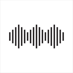 Podcast sound waves and audio sound waves from a voice message recording, on a white background
