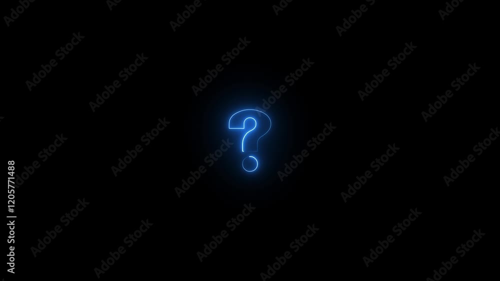 Aufkleber question mark animation green screen. doubts, choosing, final decision, why asking concept. question
