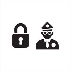 policeman icon illustration