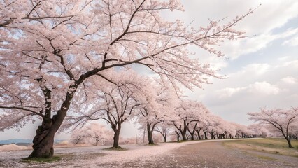 Fototapeta premium cherry blossom, sakura, spring, trees, pink, blooming, nature, 