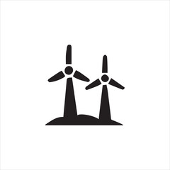 windmill silhouette isolated on white