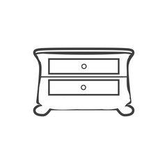 antique furniture isolated on white