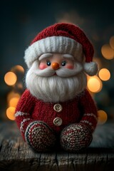 Traditional Holiday Carving in Festive Attire, Surrounded by Winter’s Gentle Embrace, 慈しみの冬に囲まれた祝祭の衣装を纏う伝統的なホリデー彫刻.Generative AI