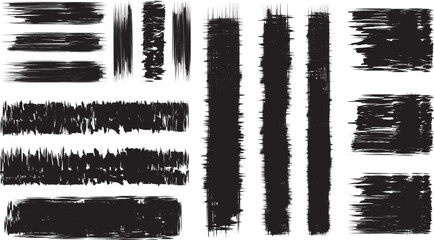 black brush strock set 