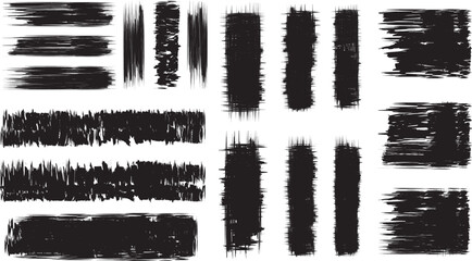 black brush strock set 