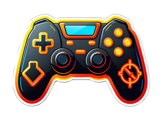 Illuminated Gaming Controller Buttons: Stylish Vector Design