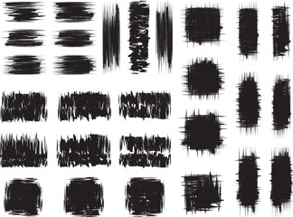 black brush strock set 