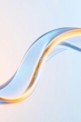 commercial photography for advertising campaign glowing abstract holographic dna strand with neon circuitry weaving
