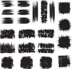 black brush strock set 