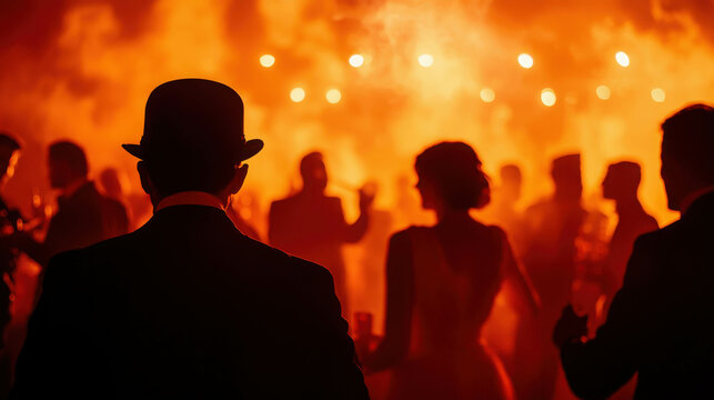 Energetic Jazz Musicians Perform in a Lively 1920s Speakeasy Atmosphere