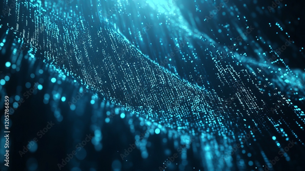 Aufkleber abstract futuristic tech background, data network visualization