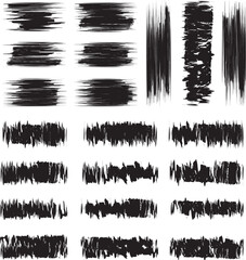 black brush strock set 