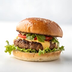 hamburger on a plate