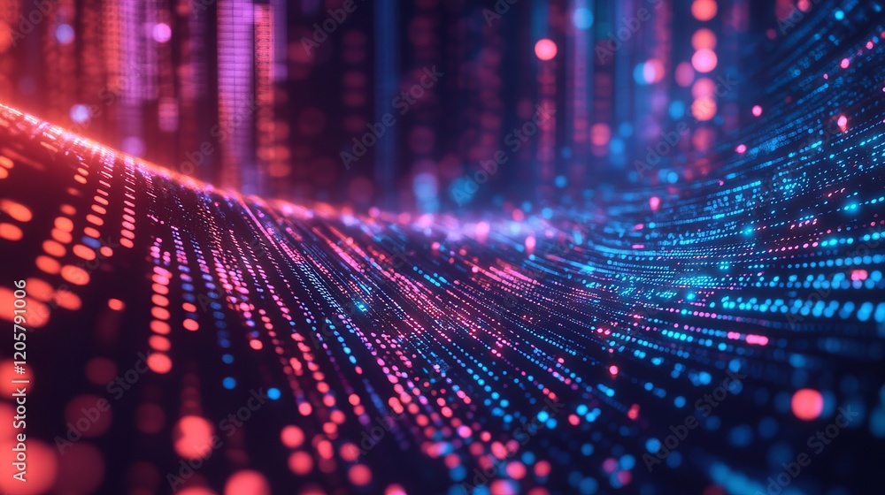 Poster abstract futuristic data network background