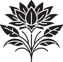 Obraz premium Isolated black flower icon Vector, black flower Silhouette,black flower icon set, black flower for logo,color black flower Vector illustration, Vector Graphic, EPS 10 , clip art work