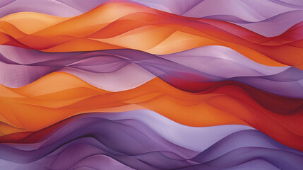 Obraz premium A minimalist abstract design featuring wavy lines and gradients in orange, yellow, and white hues.