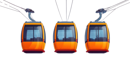 gondola gable car isolated on white background