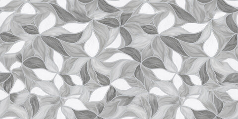 a close-up of a wall with a pattern of leaves wall design texture, and a gray color image.