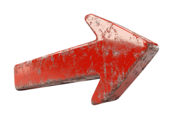 Directional red arrow icon graphic design element digital minimalist style