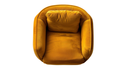 
Top view of armchair on transparent background