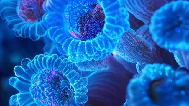 close up of bacteria or coral cells