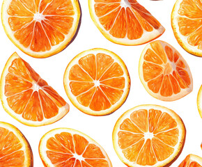Fresh orange slices food bright lighting high-contrast composition