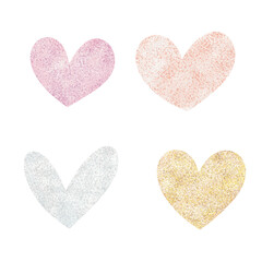 watercolor heart element. heart shape element in adorable detail. great for invitations, cards and more.