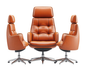 Stylish executive office chairs arrangement product minimalist design side view