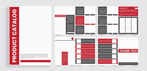 Product catalog design, Catalogue design template, Minimalist product brochure design, Catalogue sell sheet print layout.