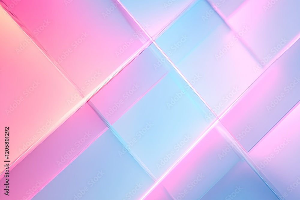 Poster artistic wireframe featuring bold overlapping lines and soft glowing effects on clean white backgrou