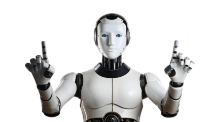  Gesturing robot , cut out 