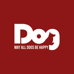 Simple vector dog logo illustration