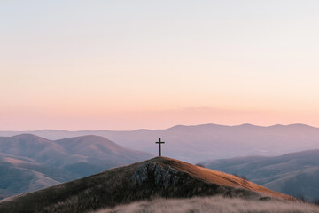 sunset over the mountains