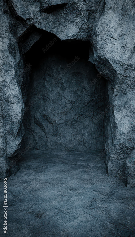 Poster highly realistic cave battle map designed for game development and creative projects