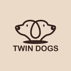 Simple vector dog logo illustration