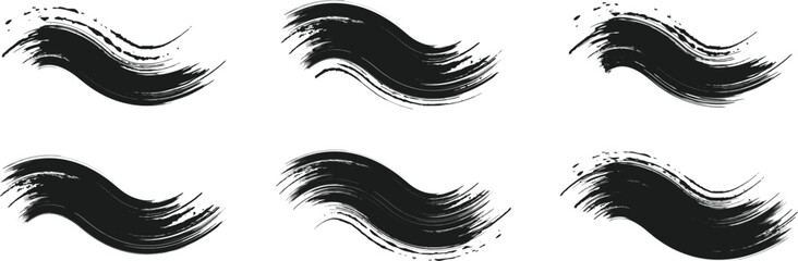 black brush strock set 