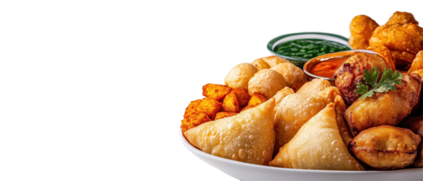 A delicious platter of assorted savory snacks and dips ready to be enjoyed. transparent background