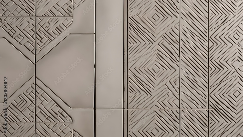 Poster geometric patterns on textured stone tiles modern abstract background