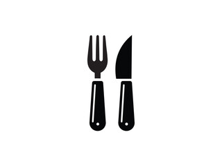 Minimalist Fork and Knife Vector Icons for Food and Restaurant Branding