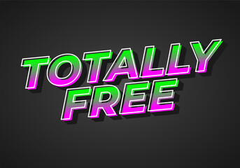 Totally free. Text effect for promotion product, for digital or print ads