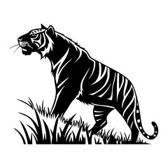 Obraz premium tiger silhouette vector 