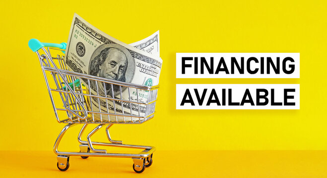 Financing available is shown using the text as business concept