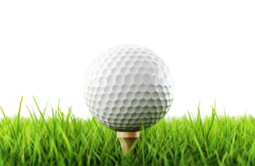 Golf ball tee high-quality grass environment close-up view sports concept