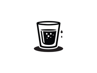 efreshing Juice Glass Icon – Modern Vector Design for Drinks
