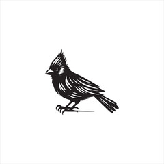Black Silhouette Vector bird on a branch