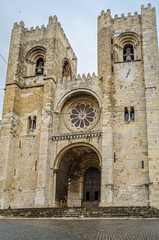 Facade of the Lisbon Cathedral, Portugal