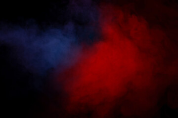 Blue and purple steam on a black background.