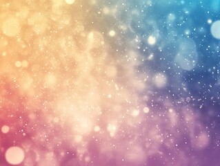 Abstract pastel background with bokeh lights and sparkles.