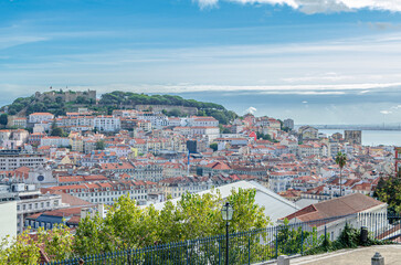 Fototapeta premium View of Lisbon, Portugal, from a scenic spot